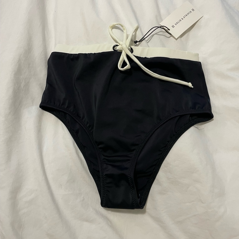 SOLID & STRIPED high waisted bikini bottom